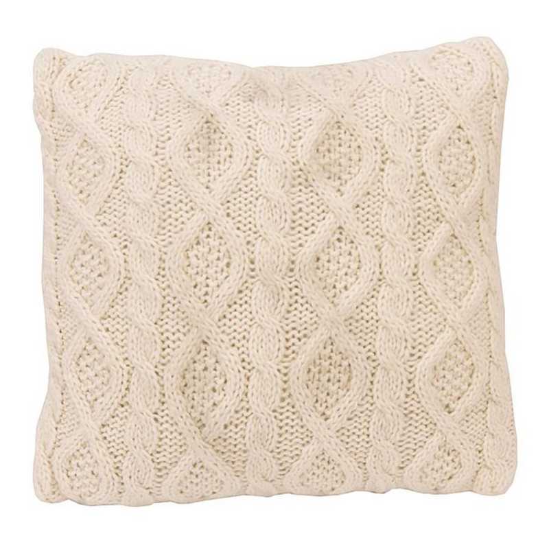 red cable knit pillow