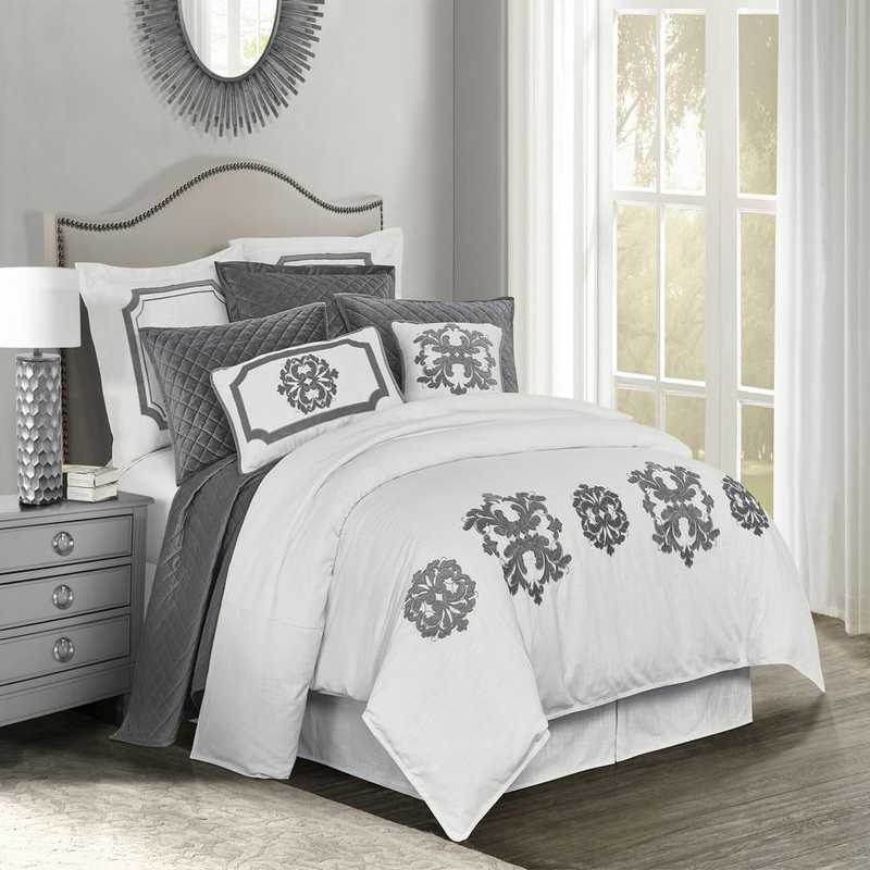 Hiend Accents Madison Grey Linen Duvet Queen