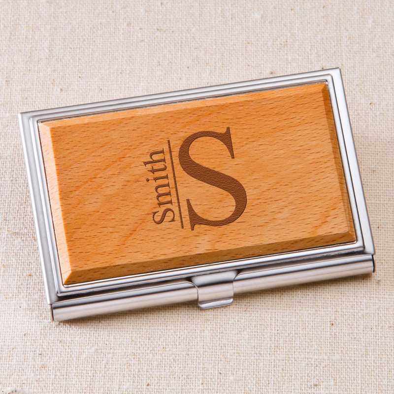 personalized business card case