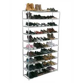 50 Pair Shoe Rack Gray