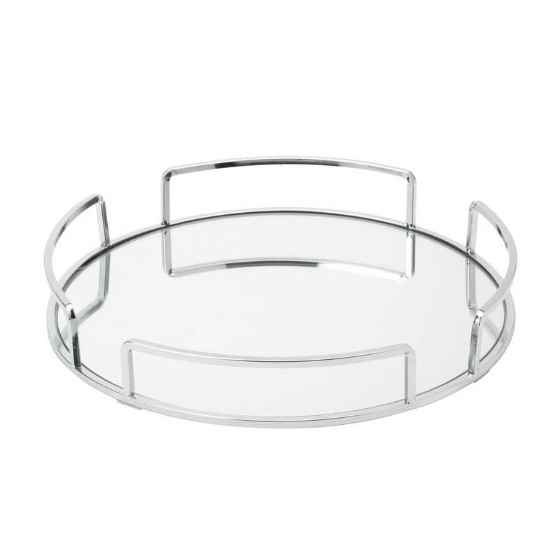 round glass vanity tray