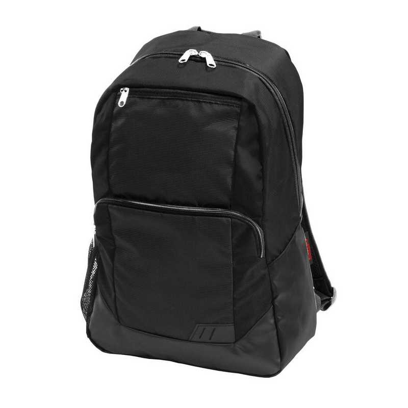 plain black backpack