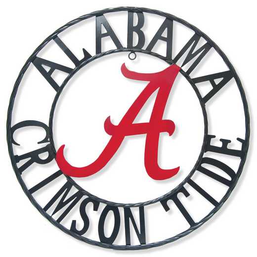 ALBWRI18: Alabama 18"  Round Metal Art