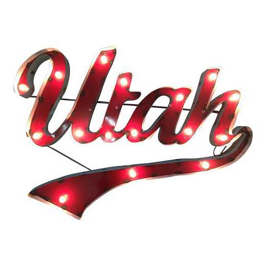 UTAHWDLGT: Utah recycled metal wall décor Illuminated