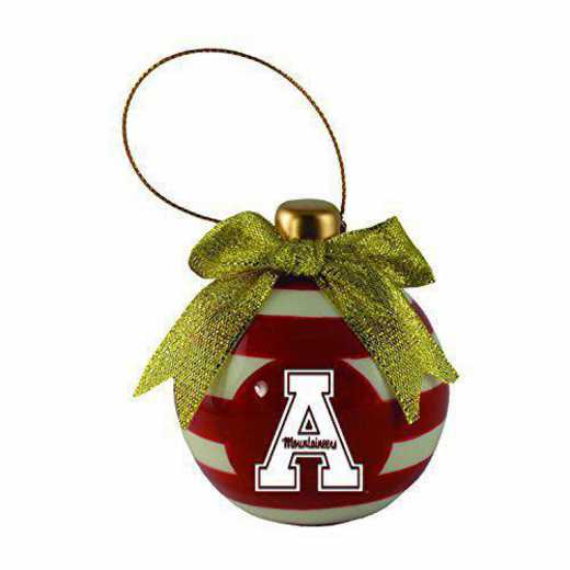 Appalachian State University|Snowflake Pewter Ornament|White