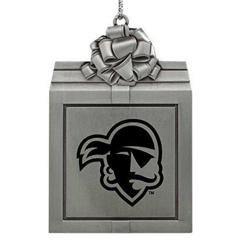 Seton Hall University Pewter Christmas Holiday Present Ornament Silver