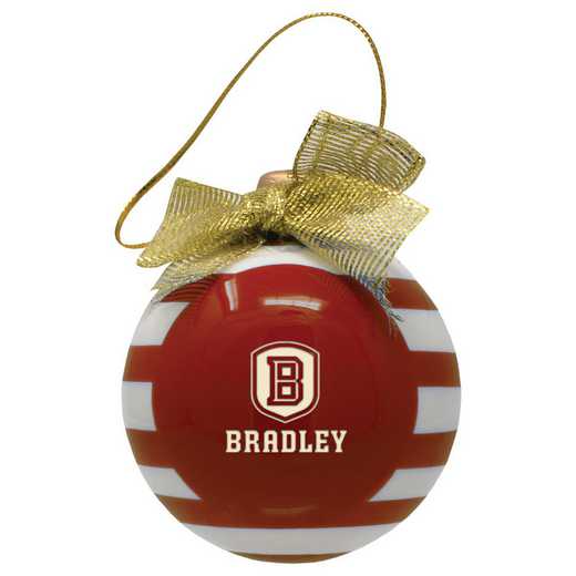 CER-4022-BRADLEY-LRG: LXG CERAMIC BALL ORN, Bradley University