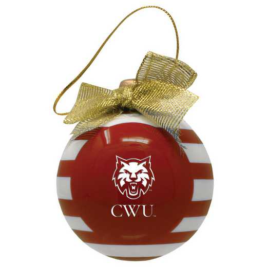 CER-4022-CWU-CLC: LXG CERAMIC BALL ORN, Central Washington