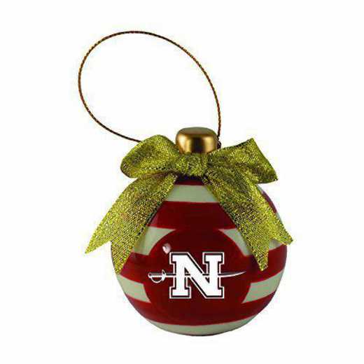 CER-4022-NICHOLS-LRG: LXG CERAMIC BALL ORN, Nicholls State