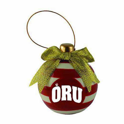 CER-4022-ORALRBT-LRG: LXG CERAMIC BALL ORN, Oral Roberts University