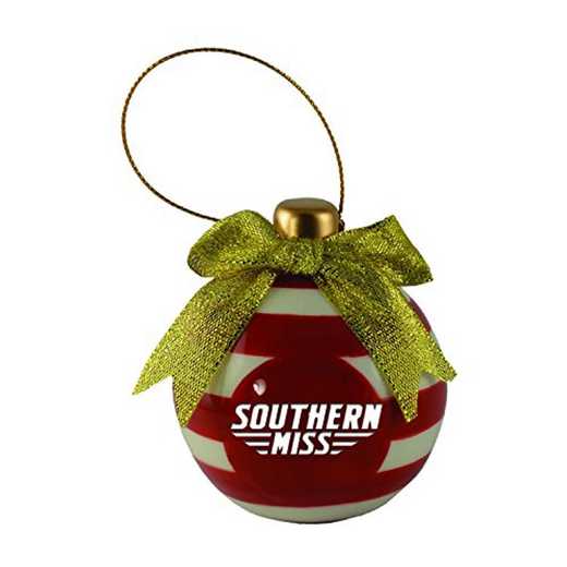 CER-4022-STHRNMS-LRG: LXG CERAMIC BALL ORN, Southern Mississippi