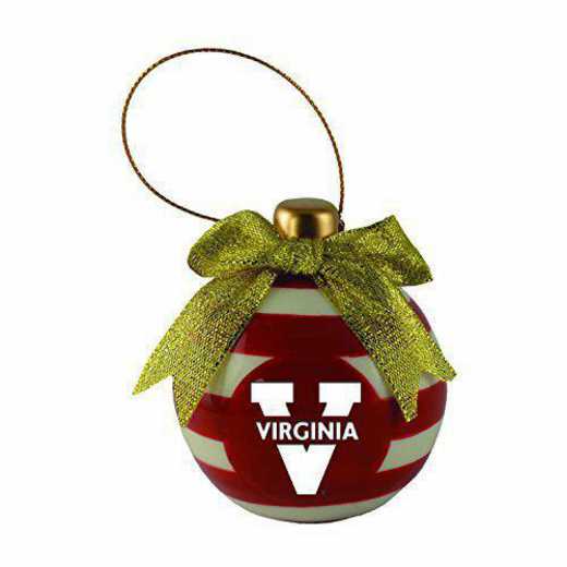 CER-4022-VRGINIA-CLC: LXG CERAMIC BALL ORN, Virginia