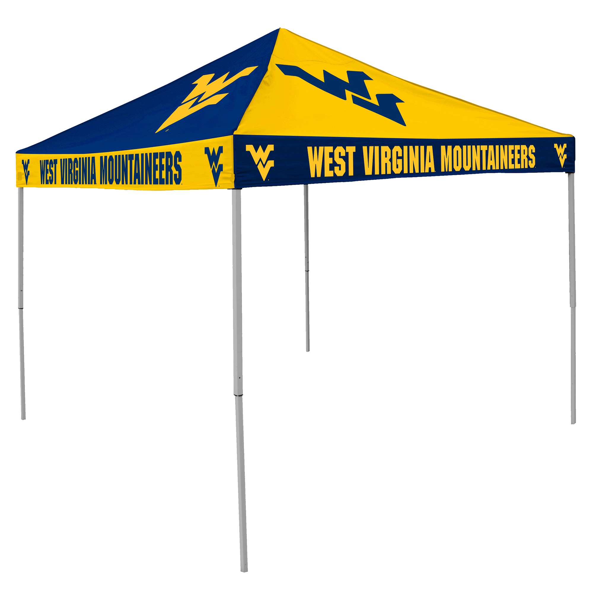 【CALEE】WEST POINT SWINGTOP West Virginia Mountaineers Checkerboard Pro Tailgate Canopy Tent