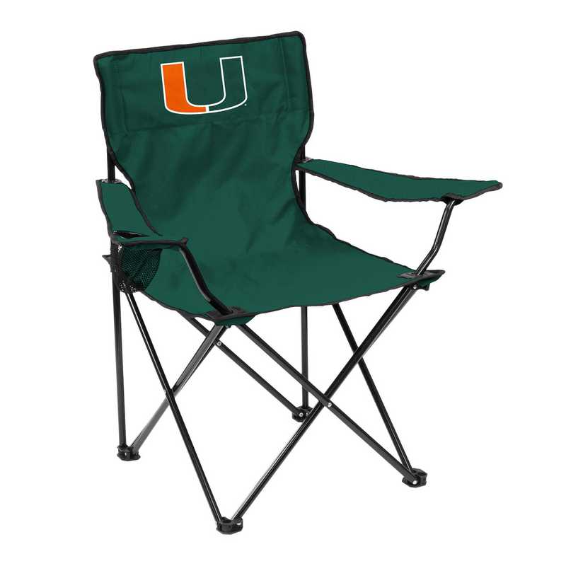NCAA Logo Brands Miami Hurricanes Quad Chair Team Color 