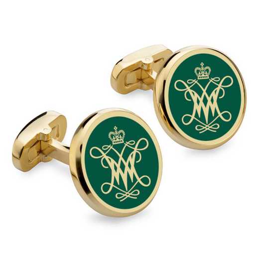 615789441489: College of William & Mary Enamel Cufflinks by M.LaHart & Co.