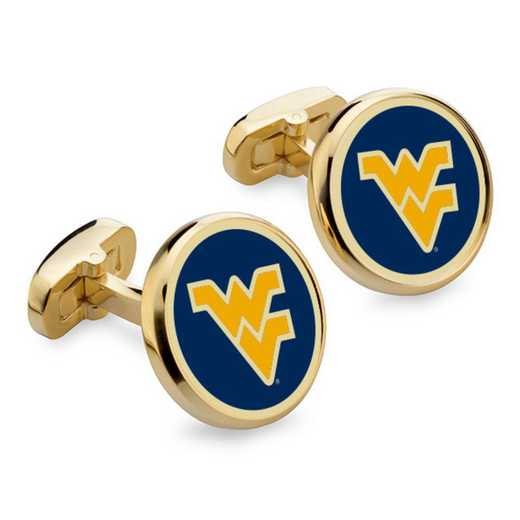 615789678168: West Virginia University Enamel Cufflinks by M.LaHart & Co.