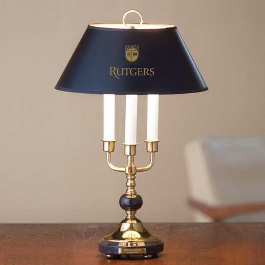 615789556275: Rutgers Univ Lamp in Brass & Marble