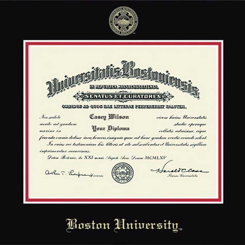 The Fidelitas LA HART Boston University Diploma Frame M