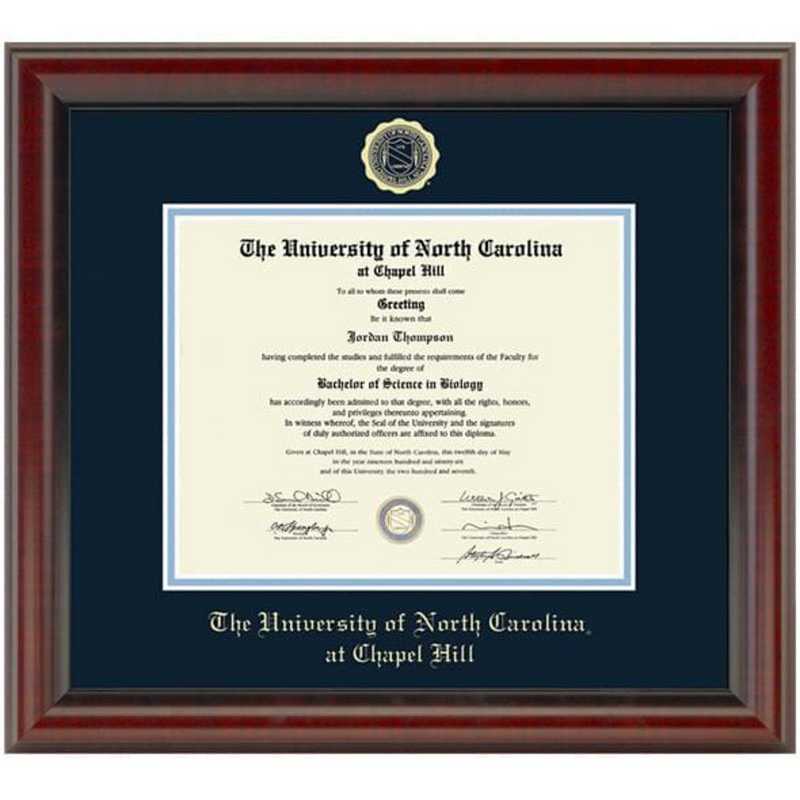 615789713845: University of North Carolina Diploma Frame- the Fidelitas