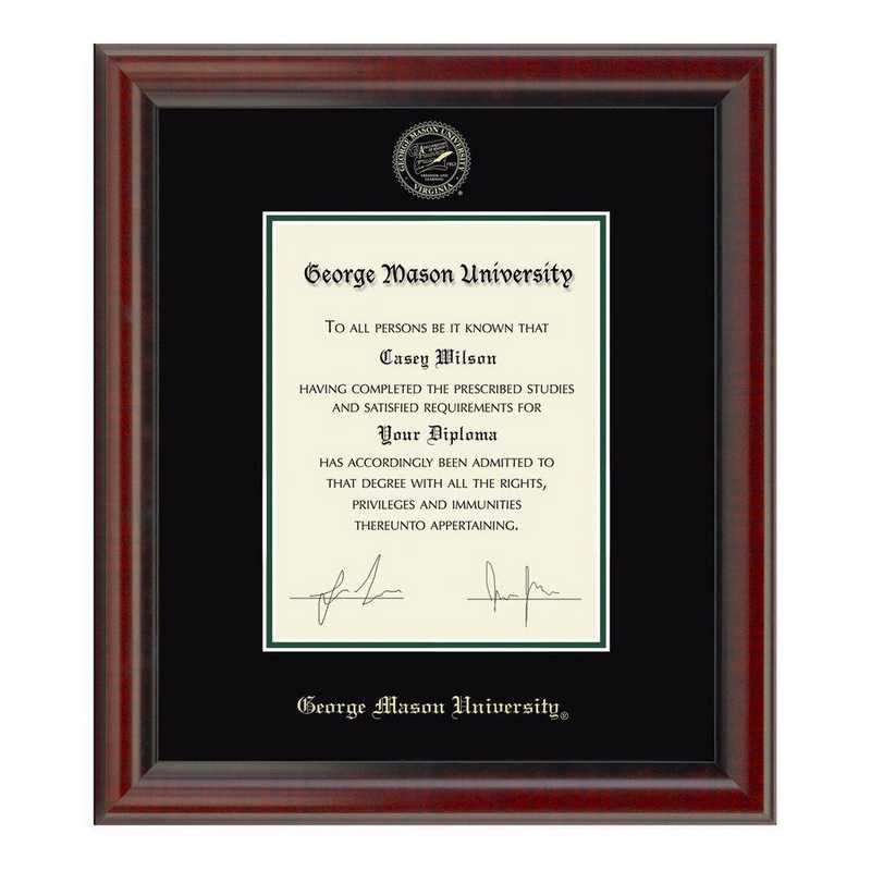 M.LaHart & Co. George Mason University 10x14 Fidelitas Cherry Wood ...