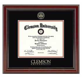 M.LaHart & Co. Clemson 8.5x11 Fidelitas Cherry Wood Diploma Frame