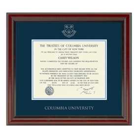 Columbia University 10/½ x 12/½ Matte Black Finish Infinity Diploma Frame