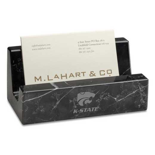 615789195429: Kansas State Marble Business Card Holder
