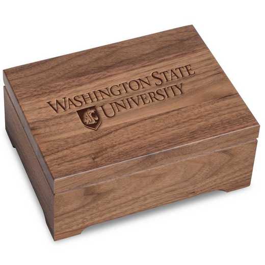 615789149750: Washington State Univ Solid Walnut Desk Box