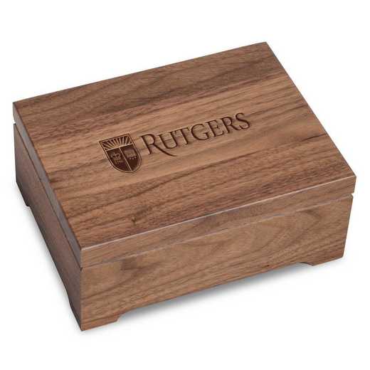 615789381242: Rutgers Univ Solid Walnut Desk Box