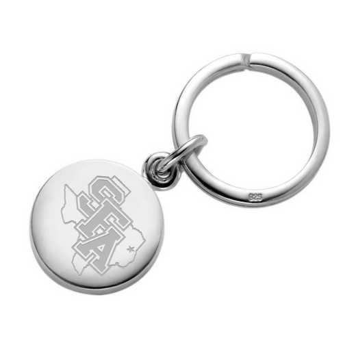 615789543510: SFASU Sterling Silver Insignia Key Ring