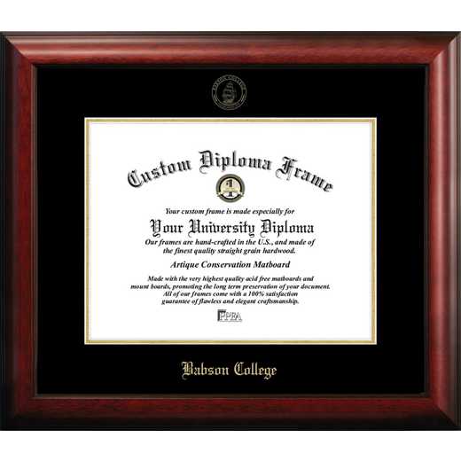 MA599GED: Babson 14w x 11h Gold Embossed Diploma Frame