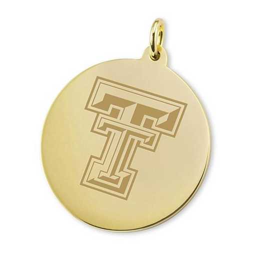 615789347101: Texas Tech 14K Gold Charm by M.LaHart & Co.