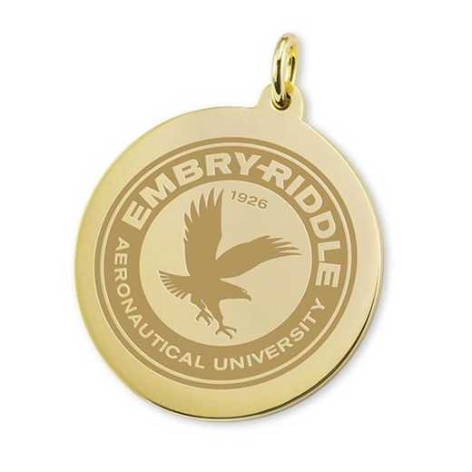 615789805083: Embry-Riddle 14K Gold Charm by M.LaHart & Co.