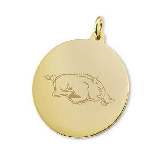 615789932413: University of Arkansas 14K Gold Charm by M.LaHart & Co.