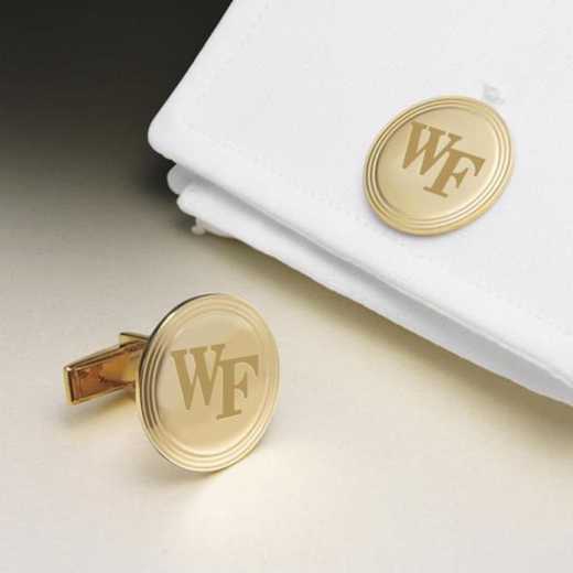 615789957270: Wake Forest 14K Gld Cufflinks by M.LaHart & Co.
