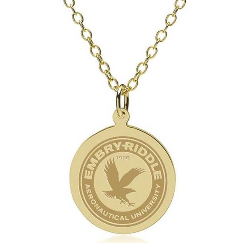 615789231127: Embry-Riddle 14K Gold Pendant & Chain by M.LaHart & Co.