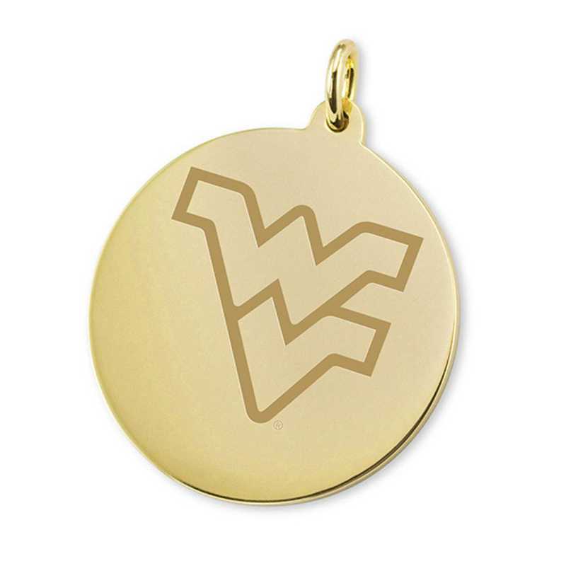615789118626: West Virginia University 18K Gold Charm by M.LaHart & Co.