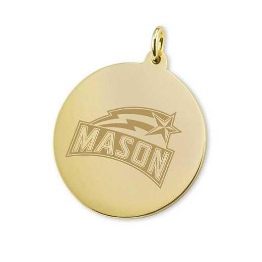 615789784647: George Mason University 18K Gold Charm by M.LaHart & Co.