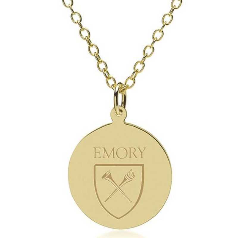615789526599: Emory 18K Gold Pendant & Chain by M.LaHart & Co.