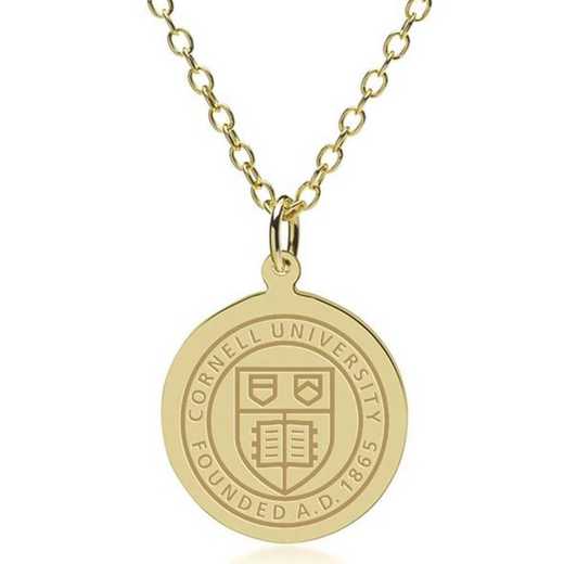 615789927631: Cornell 18K Gold Pendant & Chain by M.LaHart & Co.