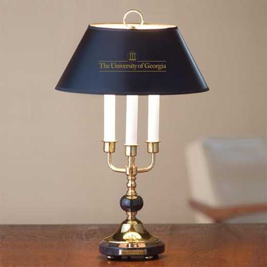 615789169673: University of Georgia Lamp in Brass & Marble