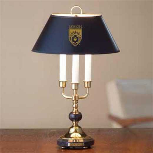 615789432487: Lehigh University Lamp in Brass & Marble
