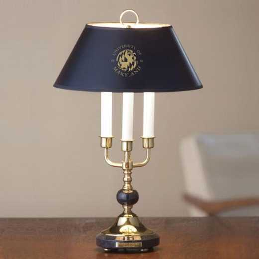 615789593423: University of Maryland Lamp in Brass & Marble