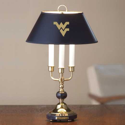 615789681007: West Virginia University Lamp in Brass & Marble