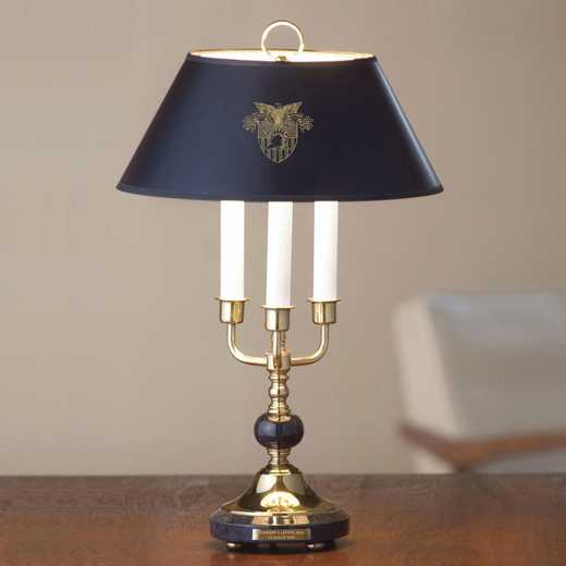 615789890850: US Military Academy Lamp in Brass & Marble