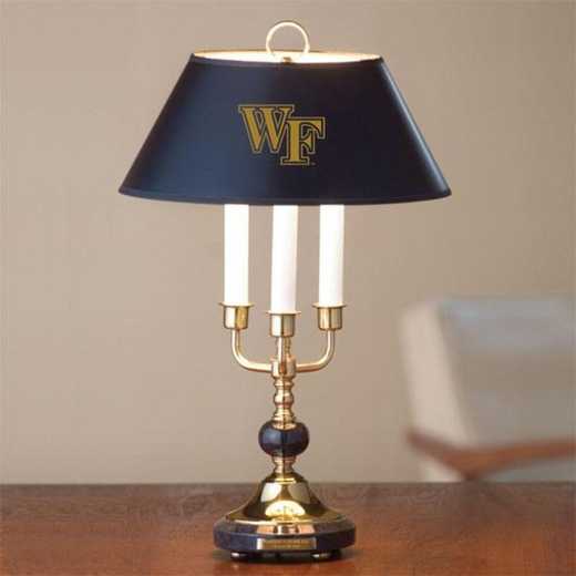 615789940241: Wake Forest University Lamp in Brass & Marble