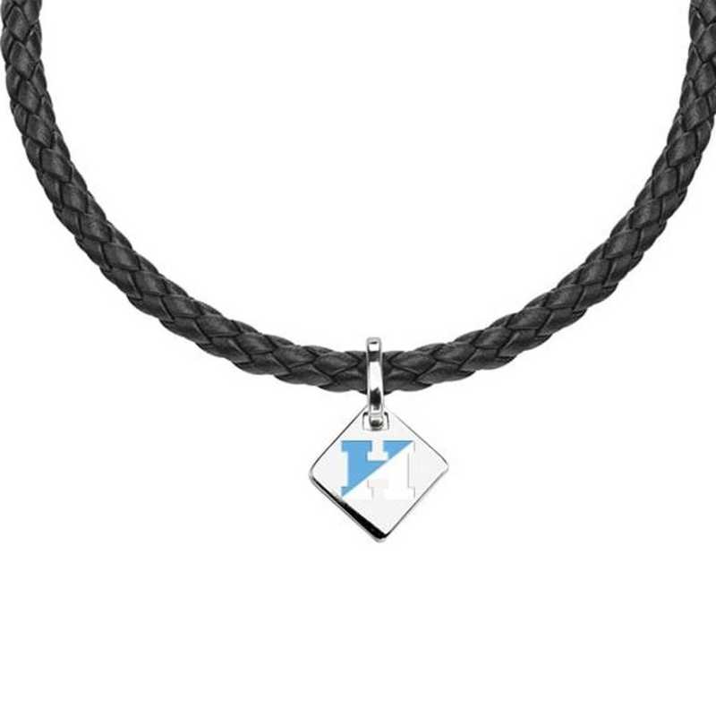 615789860754: Johns Hopkins Leather Necklace with SS Tag