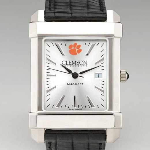 615789153580: Clemson Men's Collegiate Watch W/ Leather Strap