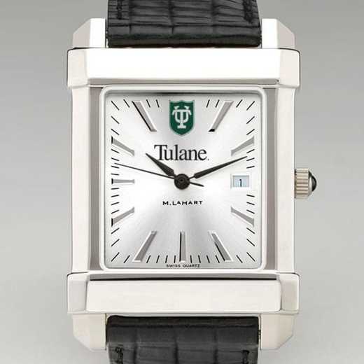 615789390527: Tulane Men's Collegiate Watch W/ Leather Strap