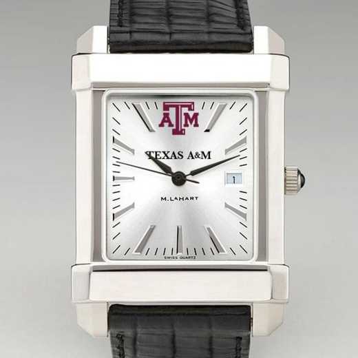 615789454649: Texas A&M Men's Collegiate Watch W/ Leather Strap